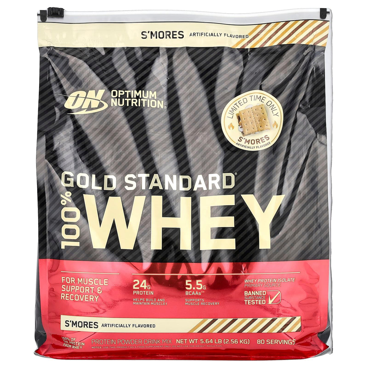 Optimum Nutrition, Gold Standard® 100% Whey, S'mores, 5.64 lb (2.56 kg) - Supply Center USA