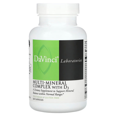 DaVinci Laboratories of Vermont, Multi-Mineral Complex with D3, 120 Capsules - Supply Center USA