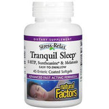 Natural Factors, Stress-Relax, Tranquil Sleep, 5-HTP, Suntheanine & Melatonin, 45 Enteric Coated Softgels - Supply Center USA