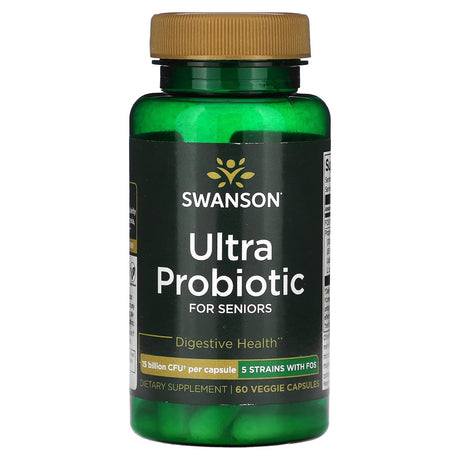 Swanson, Ultra Probiotic, For Seniors, 15 Billion CFU, 60 Veggie Capsules - Supply Center USA