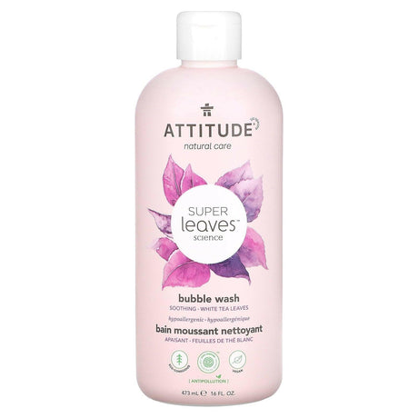 ATTITUDE, Super Leaves Science, Bubble Wash, White Tea Leaves, 16 fl oz (473 ml) - Supply Center USA