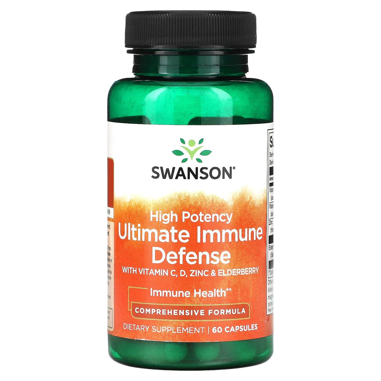 Swanson, High Potency Ultimate Immune Defense with C, D, Zinc & Elderberry, 60 Capsules - Supply Center USA