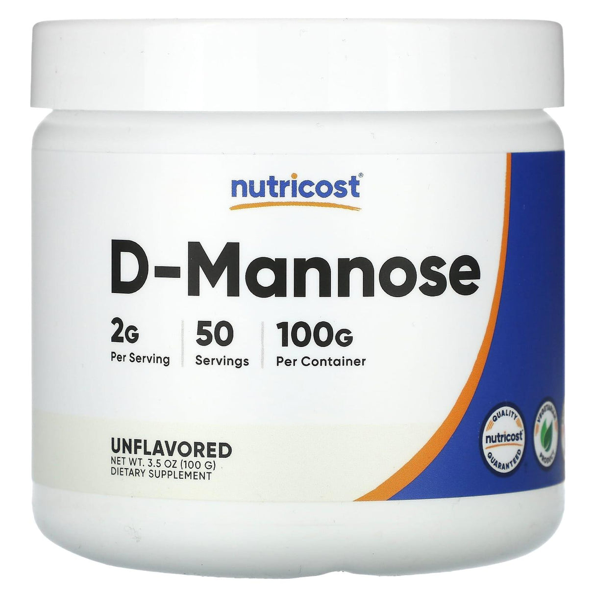 Nutricost, D-Mannose, Unflavored, 3.5 oz (100 g) - Supply Center USA