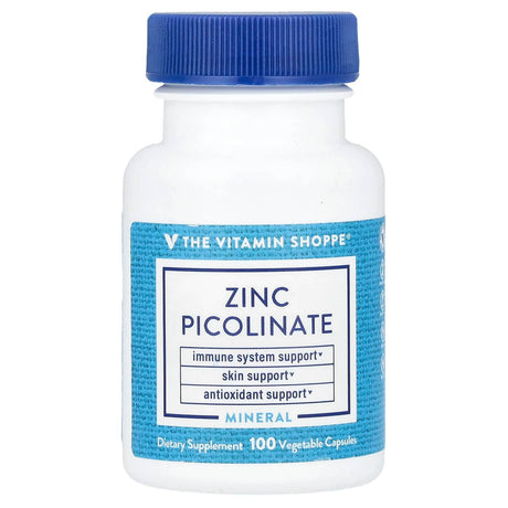 The Vitamin Shoppe, Zinc Picolinate , 100 Vegetable Capsules - Supply Center USA