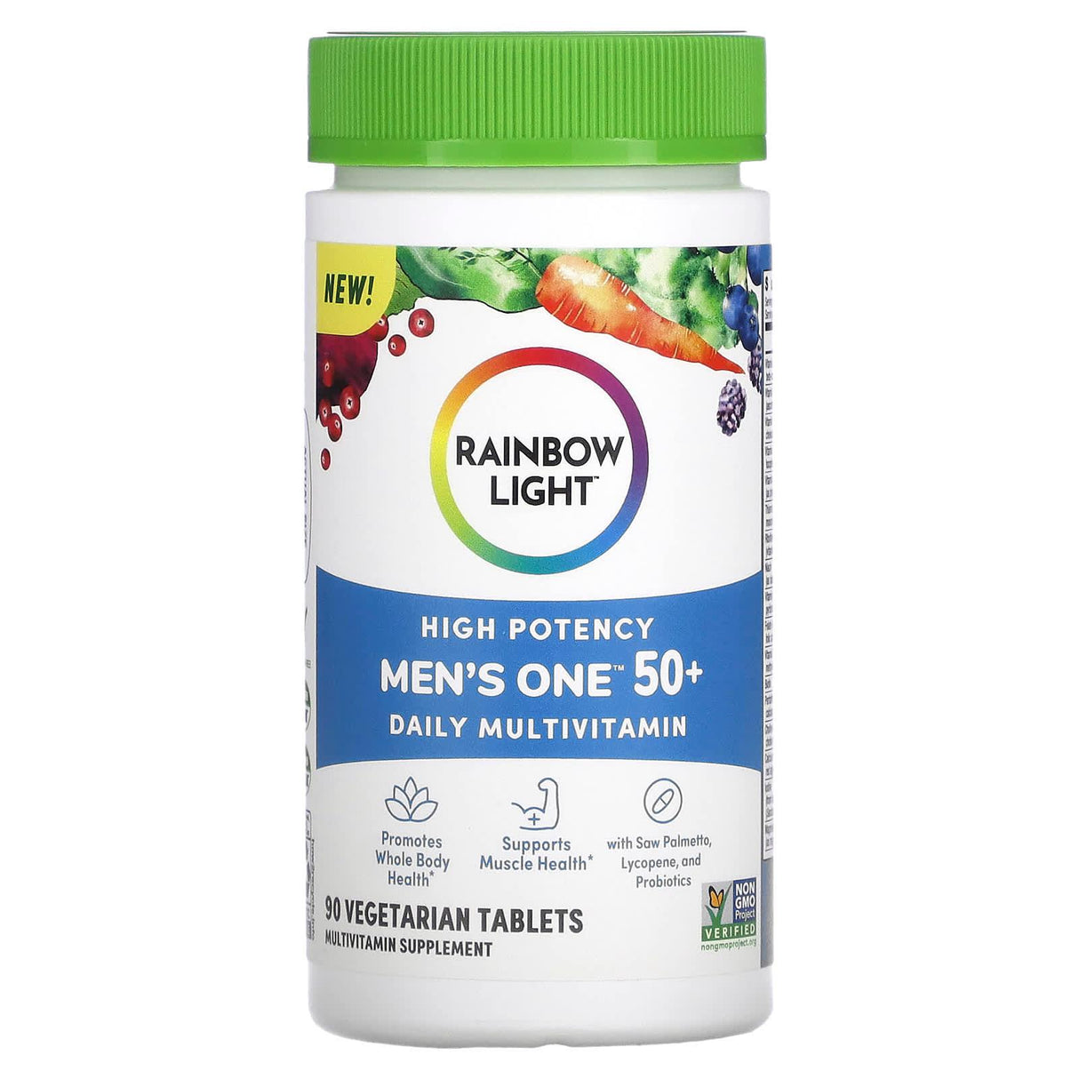 Rainbow Light, Men's One 50+ Daily Multivitamin, High Potency, 90 Vegetarian Tablets - Supply Center USA