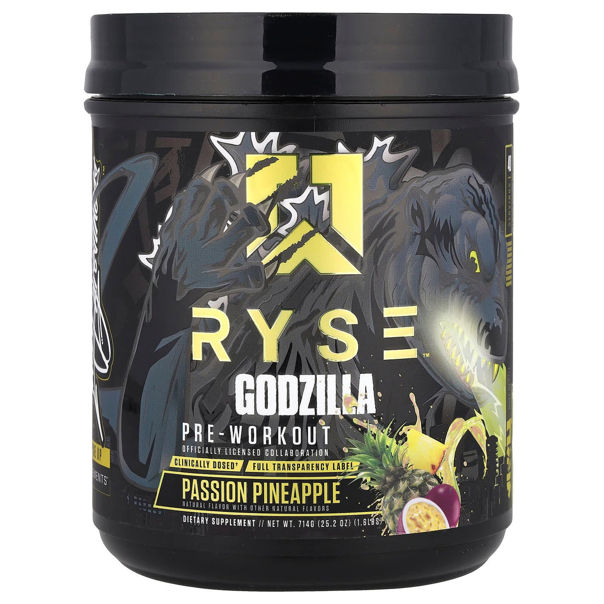 RYSE, Godzilla, Pre-Workout, Passion Pineapple, 1.6 lbs (714 g) - Supply Center USA