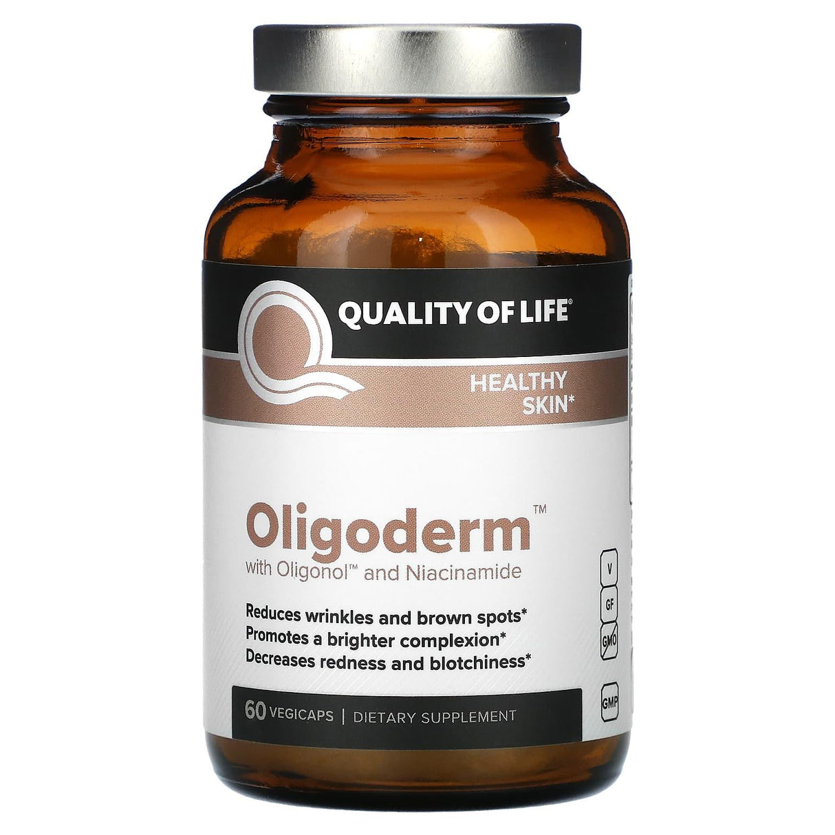 Quality of Life Labs, Oligoderm with Oligonol and Niacinamide, 60 VegiCaps - Supply Center USA