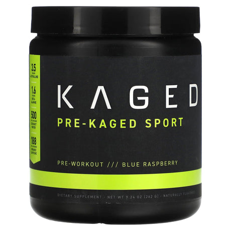 Kaged, Pre-Kaged, Sport Pre-Workout, Blue Raspberry, 9.24 oz (262 g) - Supply Center USA