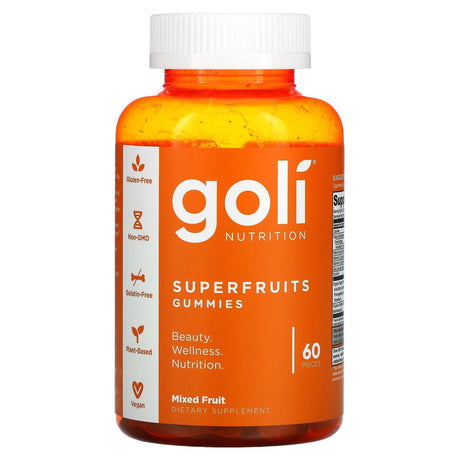 Goli Nutrition, Superfruit Gummies, Mixed Fruit, 60 Pieces - Supply Center USA