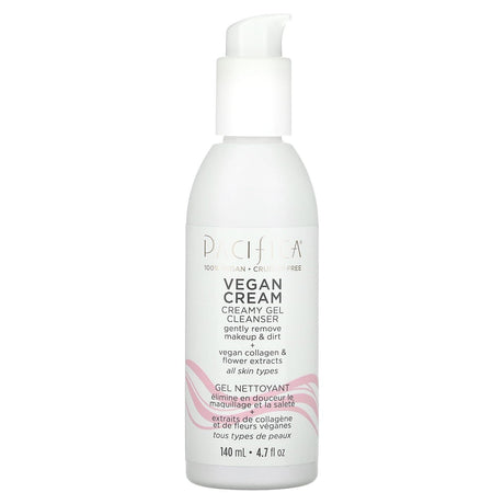 Pacifica, Vegan Cream, Creamy Gel Cleanser, 4.7 fl oz (140 ml) - Supply Center USA