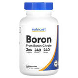 Nutricost, Boron, 3 mg, 240 Capsules - Supply Center USA