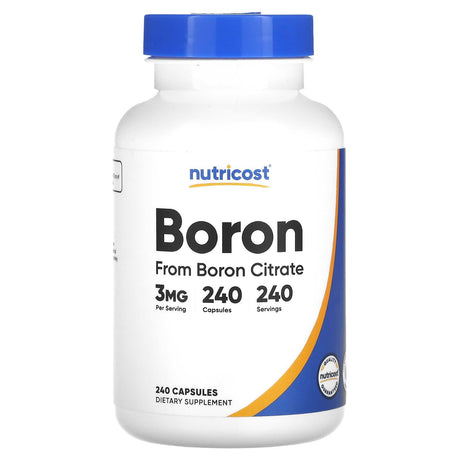 Nutricost, Boron, 3 mg, 240 Capsules - Supply Center USA