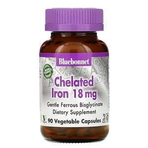 Bluebonnet Nutrition, Chelated Iron, 18 mg, 90 Vegetable Capsules - Supply Center USA