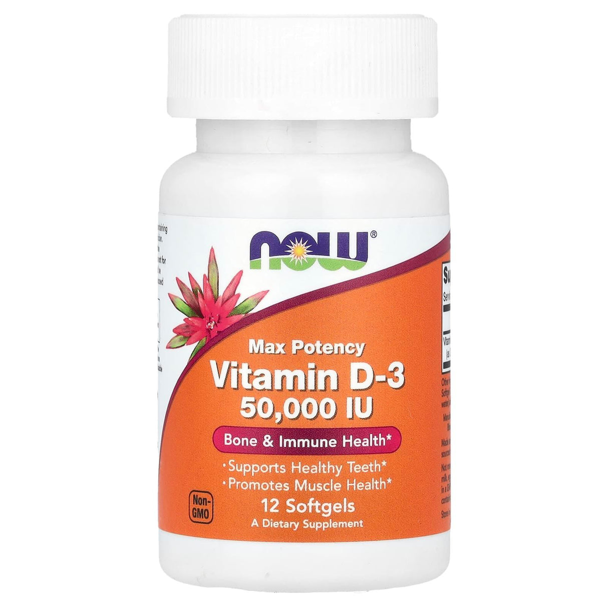 NOW Foods, Vitamin D-3, Max Potency, 50,000 IU, 12 Softgels - Supply Center USA