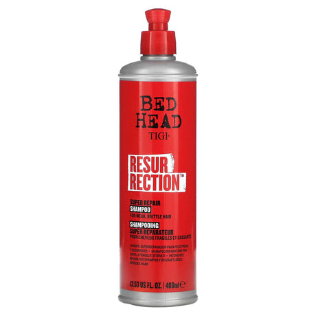 TIGI, Bed Head, Resurrection, Super Repair Shampoo, For Weak, Brittle Hair, 13.53 fl oz (400 ml) - Supply Center USA