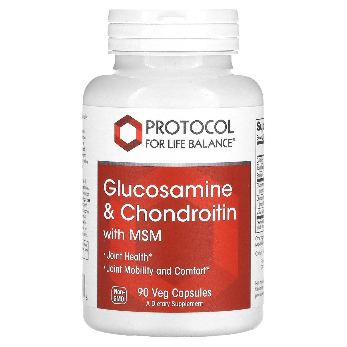 Protocol for Life Balance, Glucosamine & Chondroitin with MSM, 180 Veg Capsules - Supply Center USA