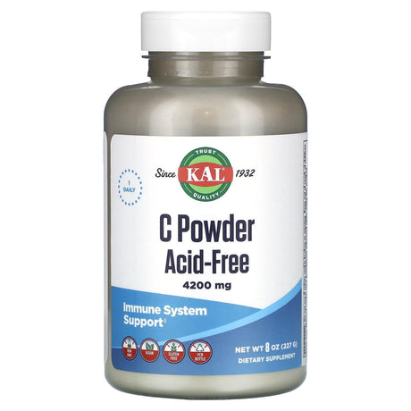 KAL, C Powder, Acid-Free, 4,200 mg, 8 oz (227 g) - Supply Center USA