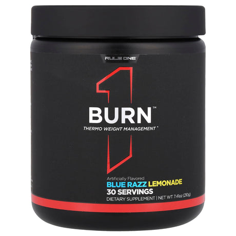 Rule One Proteins, Burn™, Thermo Weight Management, Blue Razz Lemonade, 7.41 oz (210 g) - Supply Center USA