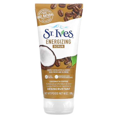 St. Ives, Energizing Scrub, Coconut & Coffee, 6 oz (170 g) - Supply Center USA