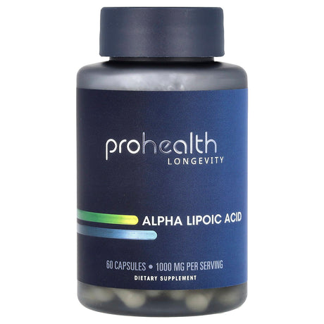 ProHealth Longevity, Alpha Lipoic Acid, 1,000 mg, 60 Capsules (500 mg per Capsule) - Supply Center USA