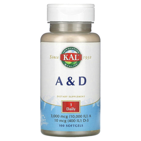 KAL, A & D, 100 Softgels - Supply Center USA