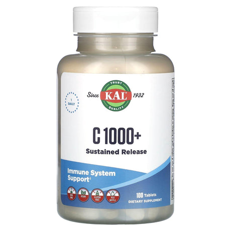 KAL, C 1000+ Sustainable Release, 100 Tablets - Supply Center USA