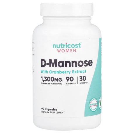 Nutricost, Women, D-Mannose with Cranberry Extract, 90 Capsules - Supply Center USA