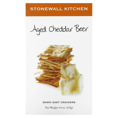 Stonewall Kitchen, Down East Crackers, Aged Cheddar Beer, 4.4 oz (125 g) - Supply Center USA