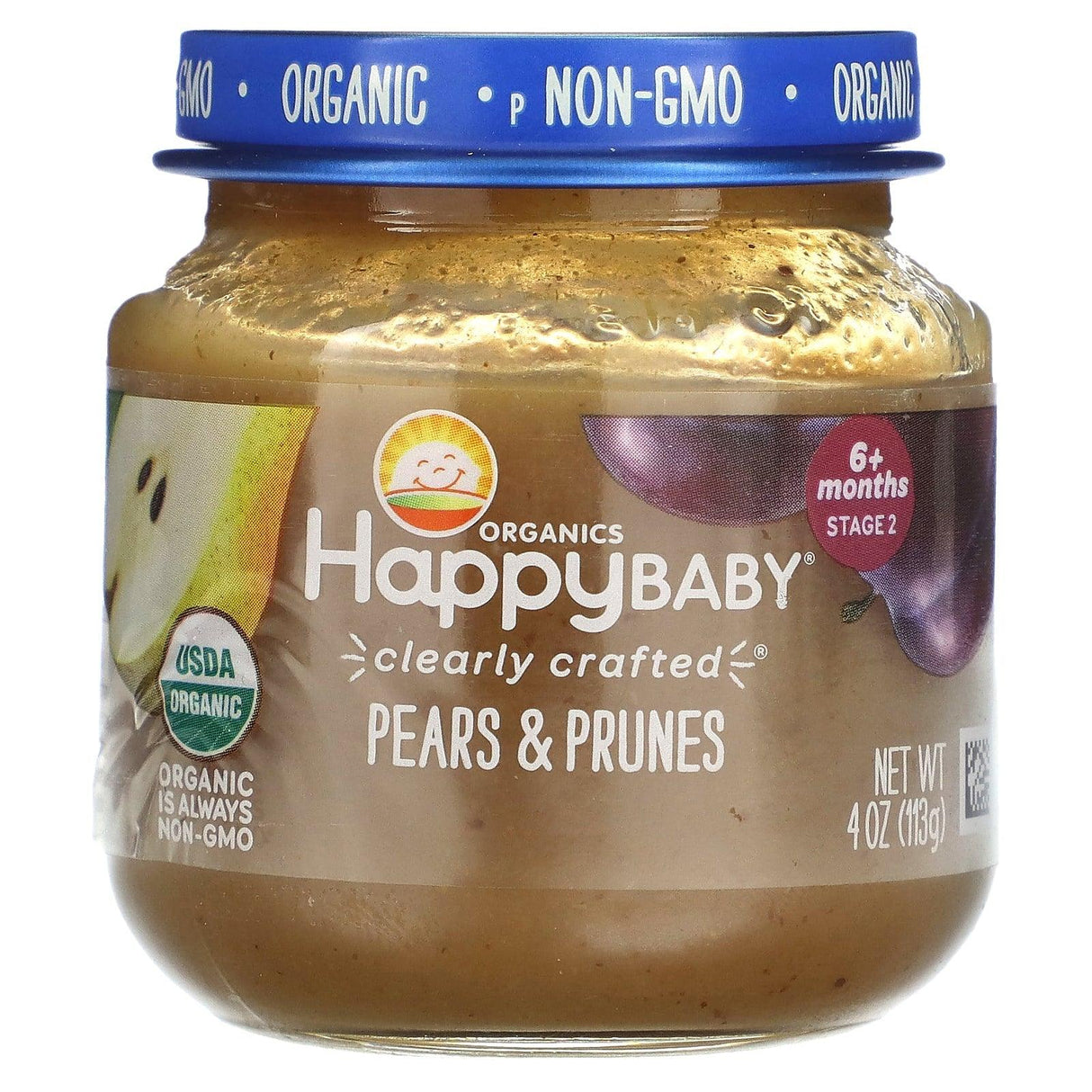 Happy Family Organics, Happy Baby, 6+ Months, Pears & Prunes, 4 oz (113 g) - Supply Center USA