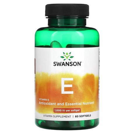 Swanson, Vitamin E, 1,000 IU, 60 Softgels - Supply Center USA