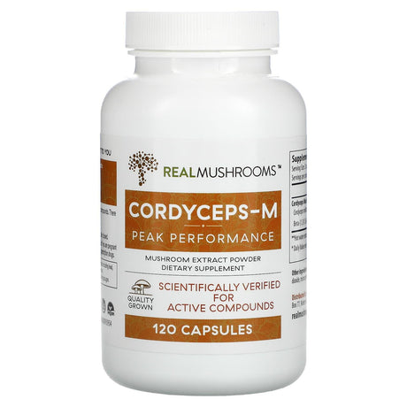 Real Mushrooms, Cordycep-M, Peak Performance, 120 Capsules - Supply Center USA