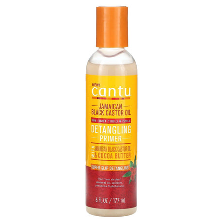 Cantu, Detangling Primer with Jamaican Black Castor Oil & Cocoa Butter, 6 fl oz (177 ml) - Supply Center USA