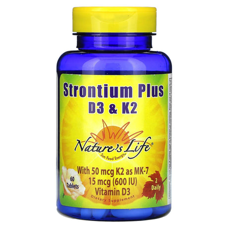 Nature's Life, Strontium Plus D3 &K2, 60 Tablets - Supply Center USA