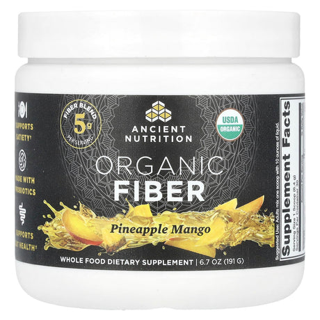 Ancient Nutrition, Organic Fiber, Pineapple Mango , 6.7 oz (191 g) - Supply Center USA