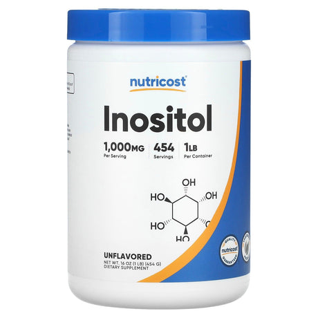 Nutricost, Inositol, Unflavored, 1,000 mg, 16 oz (454 g) - Supply Center USA