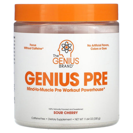 The Genius Brand, Genius Pre, Pre-Workout Powerhouse, Blue Raspberry, 11.15 oz (316 g) - Supply Center USA