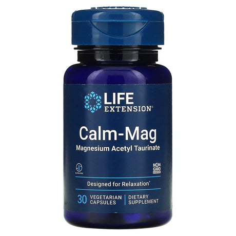 Life Extension, Calm-Mag, Magnesium Acetyl Taurinate, 30 Vegetarian Capsules - Supply Center USA