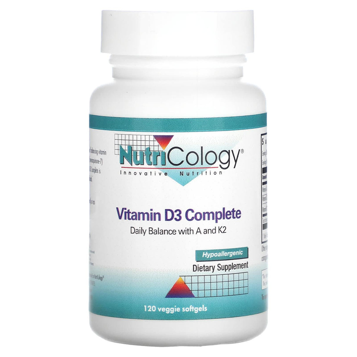 Nutricology, Vitamin D3 Complete , 120 Veggie Softgels - Supply Center USA