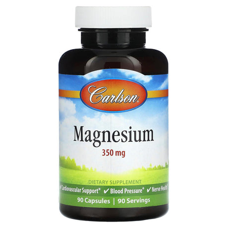 Carlson, Magnesium, 350 mg, 90 Capsules - Supply Center USA