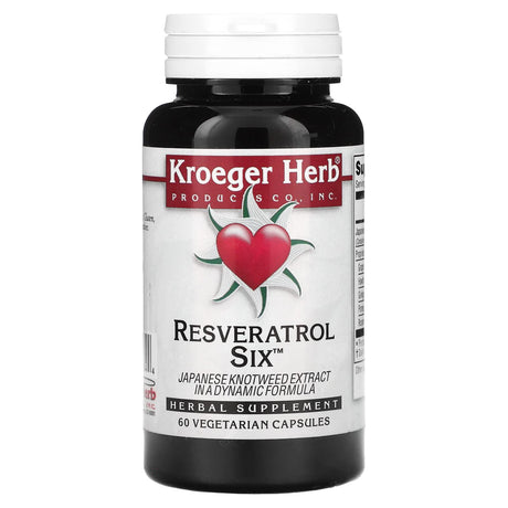 Kroeger Herb Co, Resveratrol Six, 60 Vegetarian Capsules - Supply Center USA