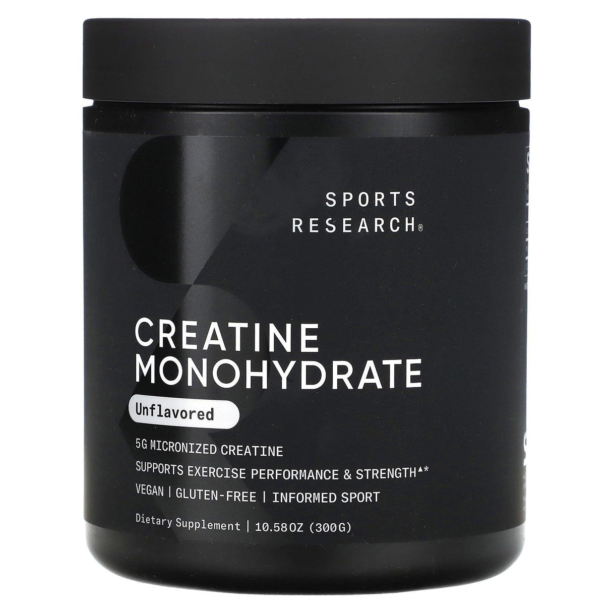 Sports Research, Creatine Monohydrate, Unflavored, 10.58 oz (300 g) - Supply Center USA