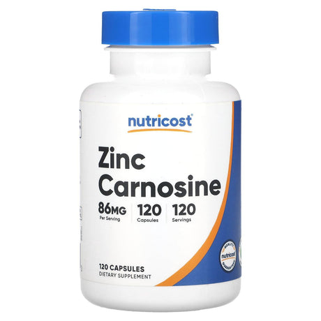 Nutricost, Zinc Carnosine, 86 mg, 120 Capsules - Supply Center USA