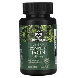 PlantFusion, Vegan Complete Iron, 25 mg, 90 Vegan Capsules - Supply Center USA