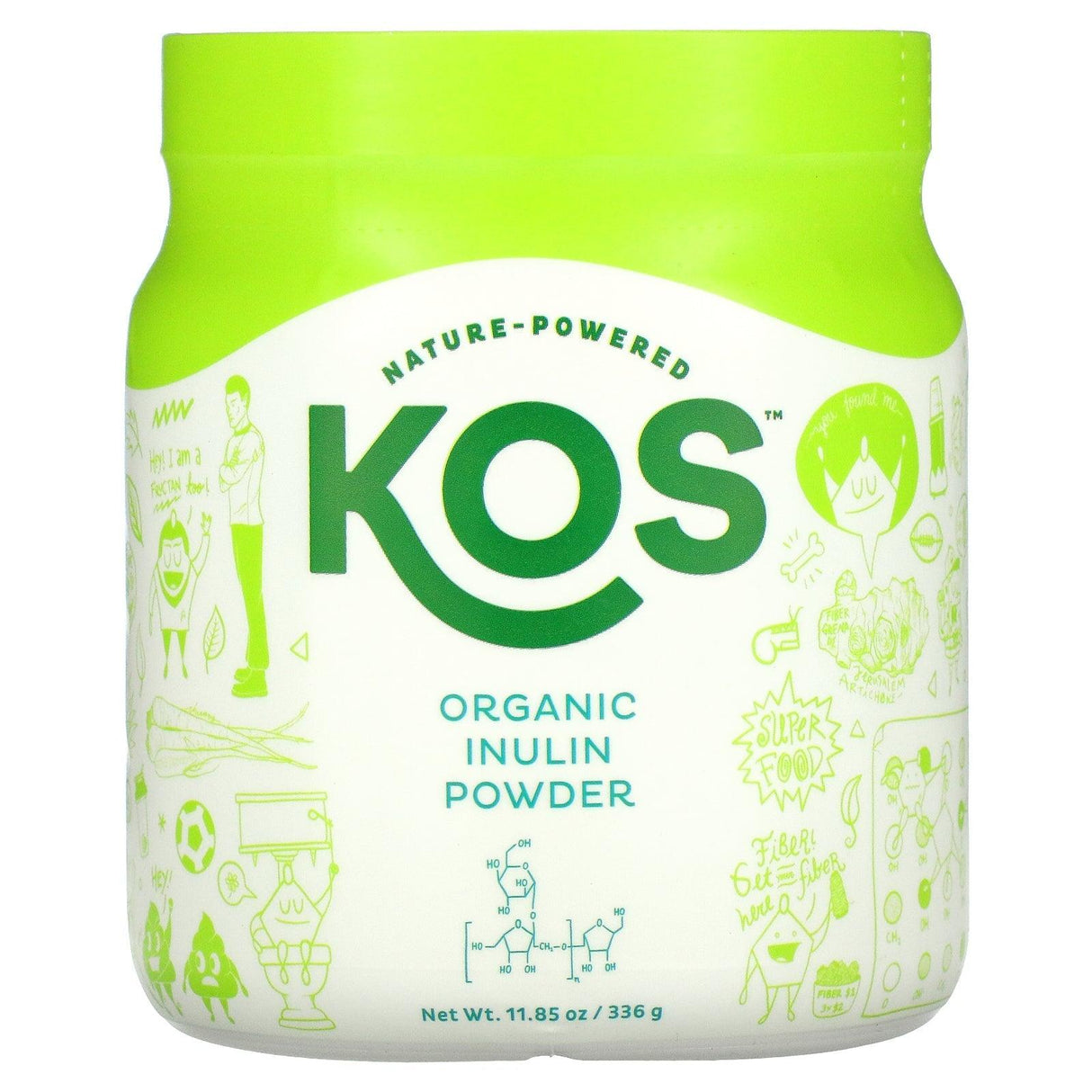 KOS, Organic Inulin Powder, 11.85 oz (336 g) - Supply Center USA