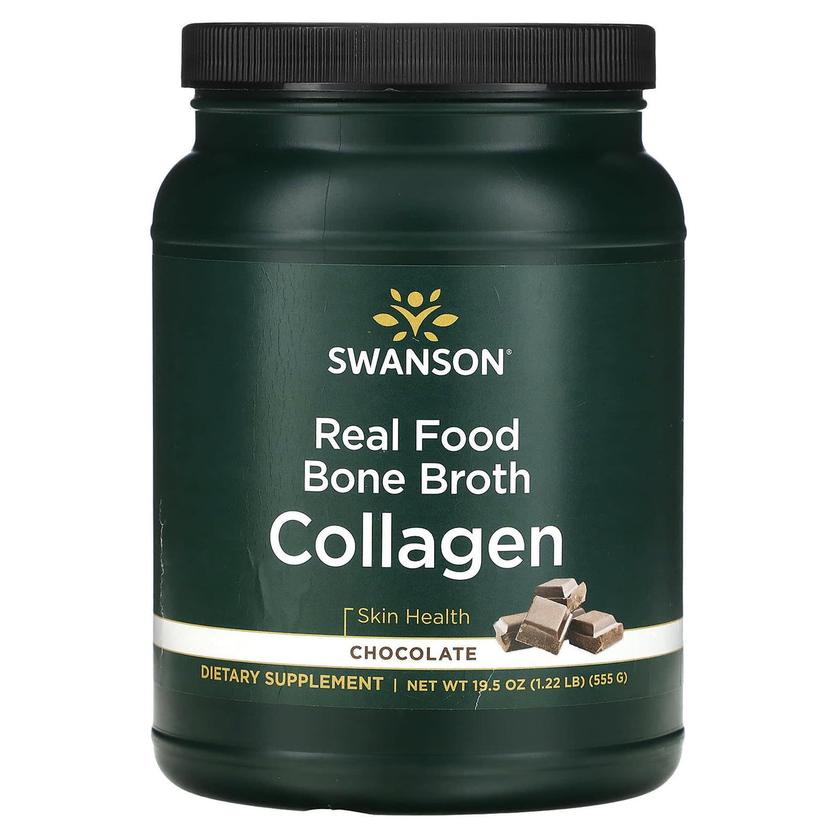 Swanson, Real Food Bone Broth Collagen, Chocolate, 1.22 lb (555 g) - Supply Center USA