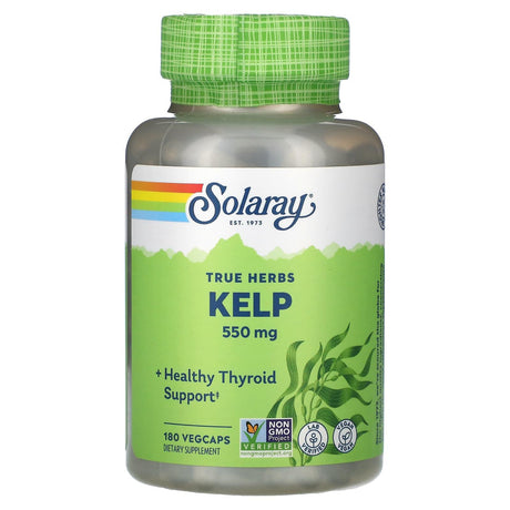 Solaray, True Herbs, Kelp, 550 mg, 180 VegCaps - Supply Center USA