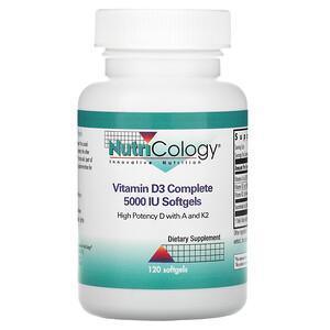 Nutricology, Vitamin D3 Complete, 5,000 IU, 120 Softgels - Supply Center USA