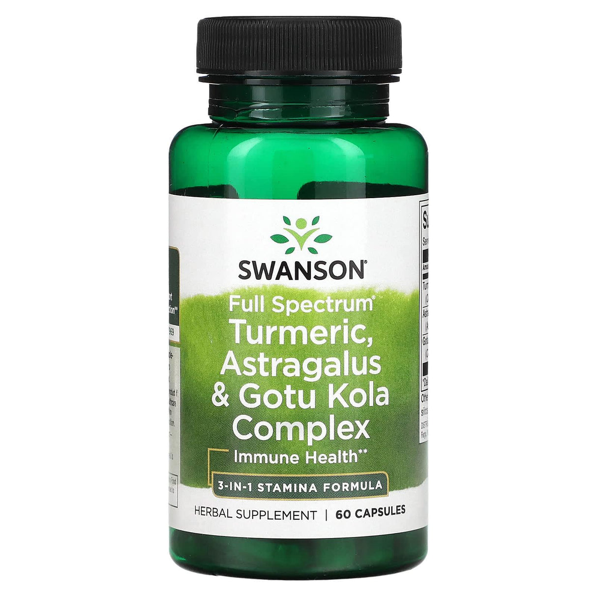 Swanson, Full Spectrum Turmeric, Astragalus & Gotu Kola Complex, 60 Capsules - Supply Center USA