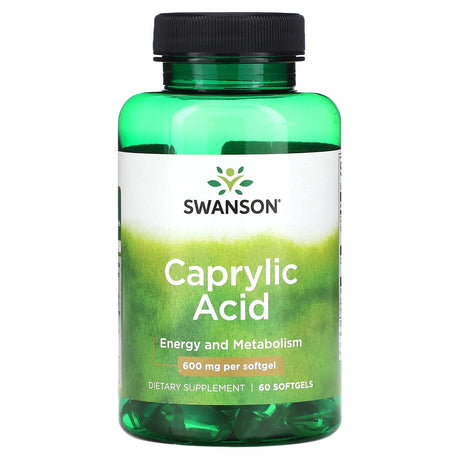 Swanson, Caprylic Acid, 600 mg, 60 Softgels - Supply Center USA