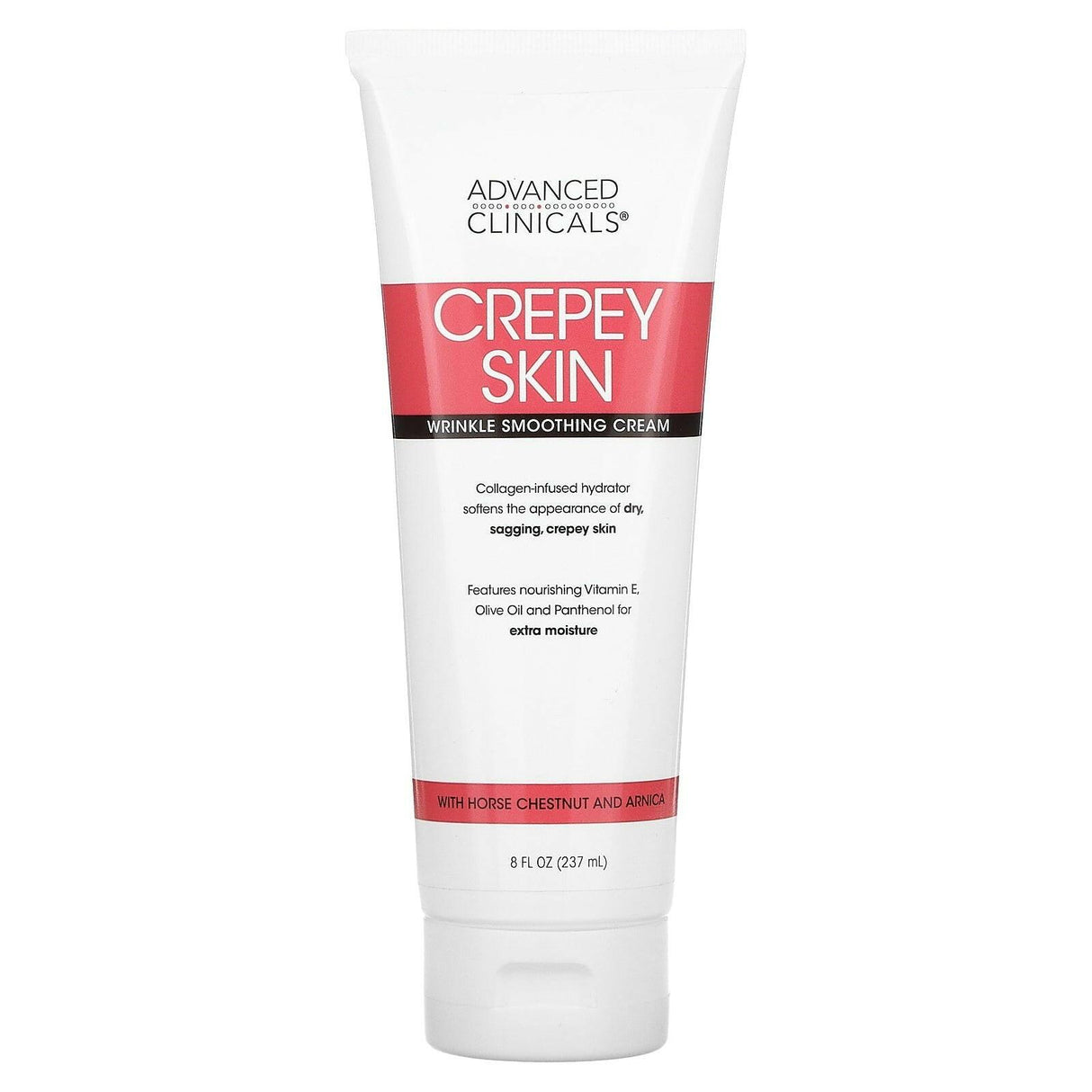 Advanced Clinicals, Crepey Skin, Wrinkle Smoothing Cream, 8 fl oz (237 ml) - Supply Center USA